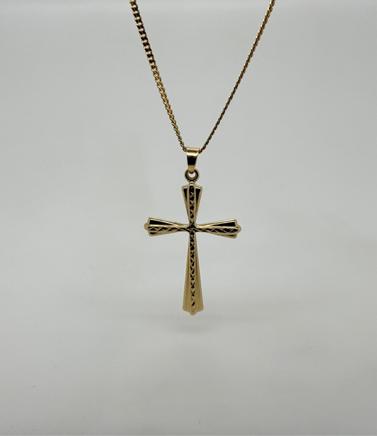 9ct Yellow Gold Cross Pendant