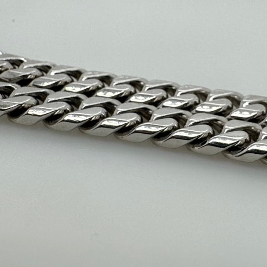 18ct White Gold Heavy Curb Link Chain