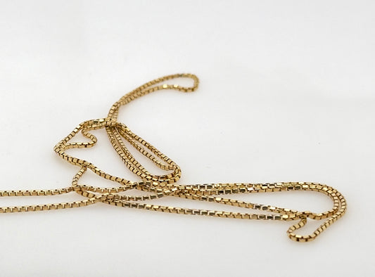 18ct Yellow Gold Box Link Chain