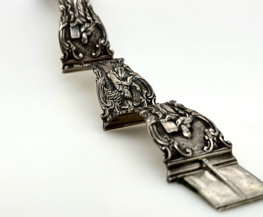 Sterling Silver Bracelet w/ Classical Panels