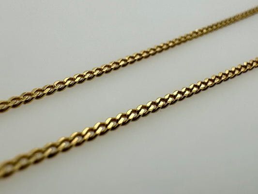 18ct Yellow Gold Fine Curb Link Chain